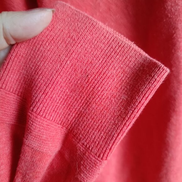 XXL🍂 BEN SHERMAN Men's Casual Orange V Neck Cotton Sweater Pullover - Picture 5 of 9